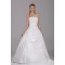 A-Line Strapless Beaded Lace Satin Wedding Dresses 2030118