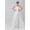 Fantastic Scoop A-Line Satin Lace Wedding Dresses 2031181