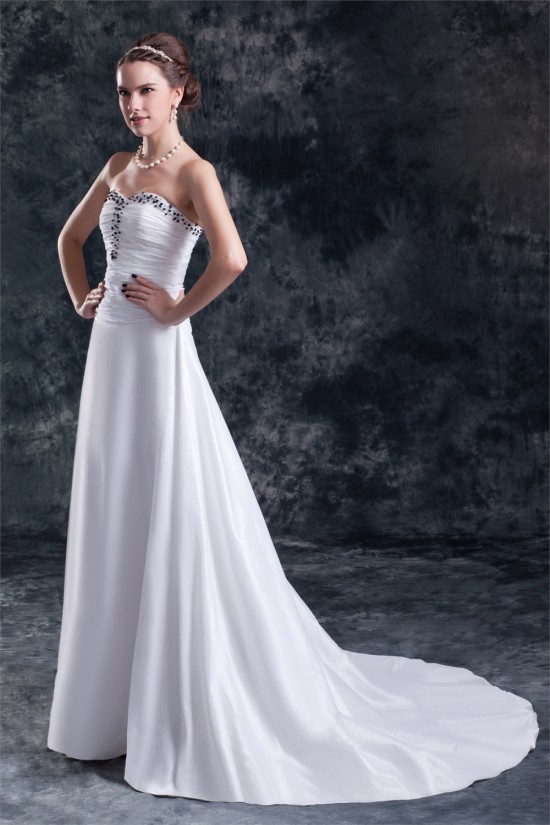 Fantastic Taffeta Sweetheart A-Line Sleeveless Beaded Wedding Dresses 2031187 Fantastic Taffeta Sweetheart A-Line Sleeveless Beaded Wedding Dresses 2031187