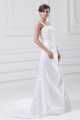 Fashionable Sleeveless One-Shoulder Satin A-Line Best Wedding Dresses 2031195 Fashionable Sleeveless One-Shoulder Satin A-Line Best Wedding Dresses 2031195