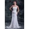 Fashionable Sleeveless Sweetheart Satin Net A-Line Best Wedding Dresses 2031196