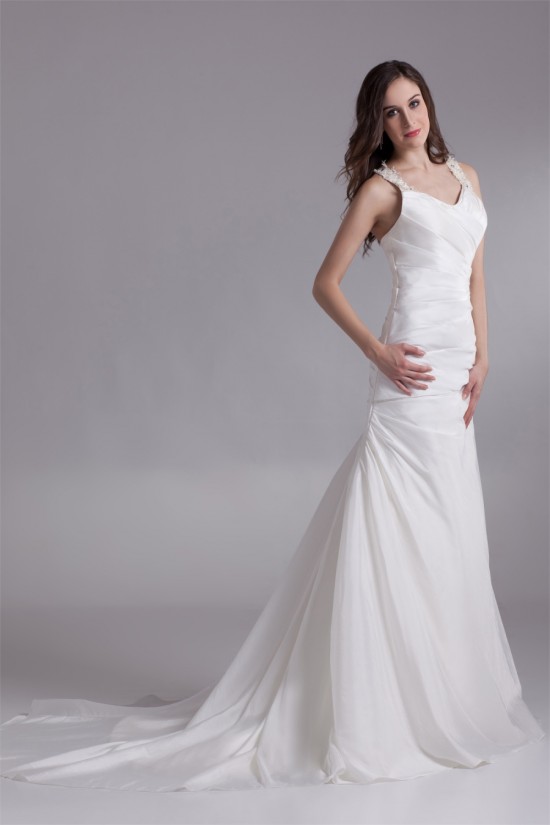 Fashionable Straps Sleeveless A-Line Taffeta New Arrival Wedding Dresses 2031197 Fashionable Straps Sleeveless A-Line Taffeta New Arrival Wedding Dresses 2031197