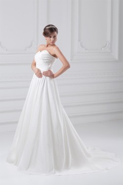 A-Line Sweetheart Taffeta Sleeveless Wedding Dresses 2031200
