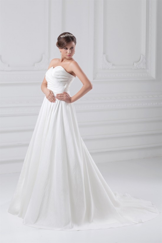 A-Line Sweetheart Taffeta Sleeveless Wedding Dresses 2031200 A-Line Sweetheart Taffeta Sleeveless Wedding Dresses 2031200