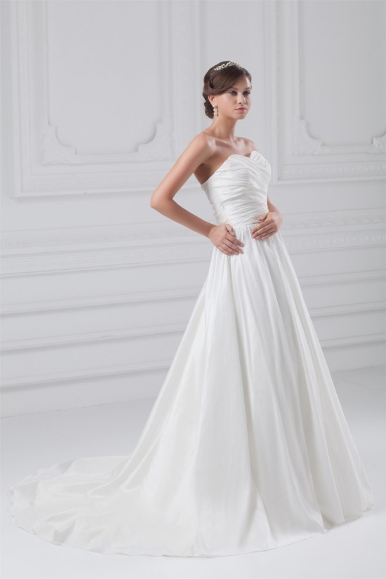 A-Line Sweetheart Taffeta Sleeveless Wedding Dresses 2031200 A-Line Sweetheart Taffeta Sleeveless Wedding Dresses 2031200