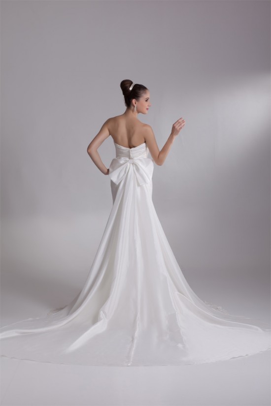 Trumpet/Mermaid Satin Lace Taffeta Sweetheart Sleeveless Wedding Dresses 2031205 Trumpet/Mermaid Satin Lace Taffeta Sweetheart Sleeveless Wedding Dresses 2031205