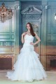 Satin Organza Short Sleeve Mermaid/Trumpet Wedding Dresses 2031206