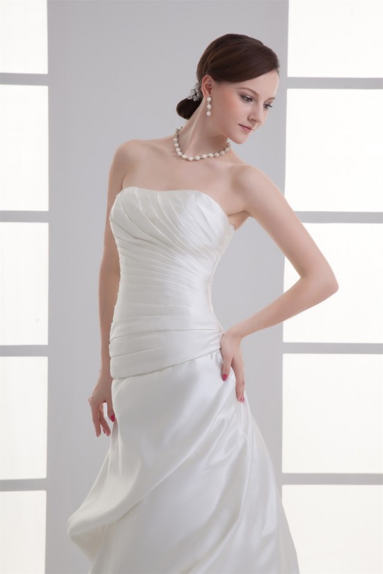 A-Line Strapless Satin Wedding Dresses 2031208 A-Line Strapless Satin Wedding Dresses 2031208