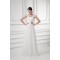 Sleeveless V-Neck Chiffon Elastic Woven Satin Wedding Dresses 2031210