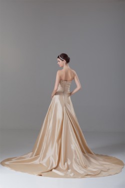 A-Line Taffeta Sweetheart Sleeveless Wedding Dresses with A Lace Jacket 2031211