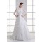 Great Ball Gown 3/4 Length Sleeve Taffeta Lace V-Neck Wedding Dresses 2031212