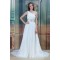 Great Sleeveless Chiffon Satin One-Shoulder A-Line Beaded Wedding Dresses 2031217