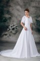 Half Elbow Sleeve A-Line V-Neck Chiffon Satin Beaded Wedding Dresses 2031218 Half Elbow Sleeve A-Line V-Neck Chiffon Satin Beaded Wedding Dresses 2031218