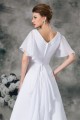 Half Elbow Sleeve A-Line V-Neck Chiffon Satin Beaded Wedding Dresses 2031218 Half Elbow Sleeve A-Line V-Neck Chiffon Satin Beaded Wedding Dresses 2031218