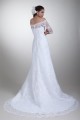Half Elbow Sleeve Satin Lace A-Line Off-the-Shoulder Embellished Wedding Dresses 2031219 Half Elbow Sleeve Satin Lace A-Line Off-the-Shoulder Embellished Wedding Dresses 2031219