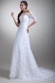 Half Elbow Sleeve Satin Lace A-Line Off-the-Shoulder Embellished Wedding Dresses 2031219 Half Elbow Sleeve Satin Lace A-Line Off-the-Shoulder Embellished Wedding Dresses 2031219
