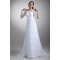 Half Elbow Sleeve Satin Lace A-Line Off-the-Shoulder Embellished Wedding Dresses 2031219