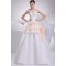 Elegant Satin Organza Fine Netting A-Line Beaded Lace Wedding Dresses 2030122