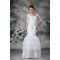 Half Elbow Sleeve Square Satin Lace Fine Netting Trumpet/Mermaid Wedding Dresses 2031220