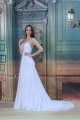 Halter Sleeveless Chiffon Satin Sheath/Column Beaded Wedding Dresses 2031221 Halter Sleeveless Chiffon Satin Sheath/Column Beaded Wedding Dresses 2031221