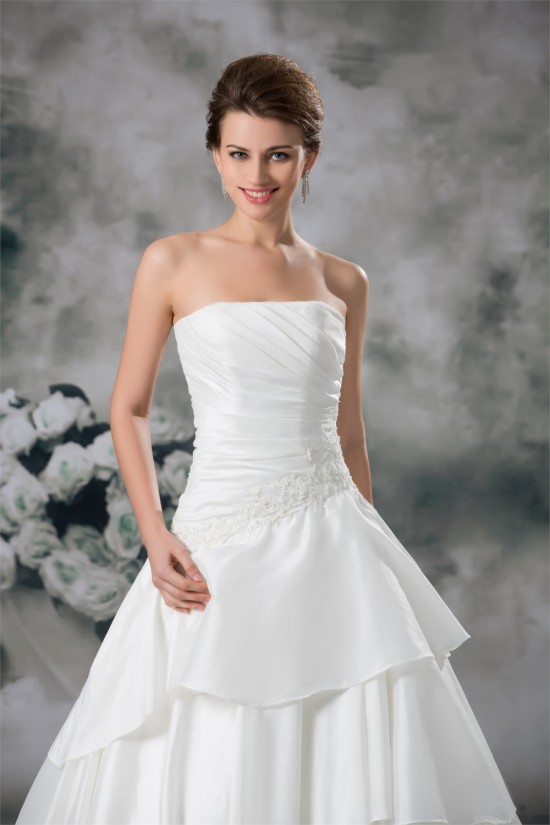 Hot Sale Sleeveless A-Line Strapless Satin New Arrival Wedding Dresses 2031222 Hot Sale Sleeveless A-Line Strapless Satin New Arrival Wedding Dresses 2031222