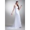 Latest Design Chiffon Satin Sweetheart Sheath/Column Beaded Wedding Dresses 2031228