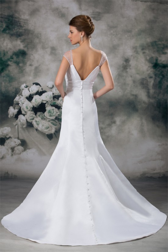 Latest Design Cowl Mermaid/Trumpet Satin Beaded Wedding Dresses 2031229 Latest Design Cowl Mermaid/Trumpet Satin Beaded Wedding Dresses 2031229