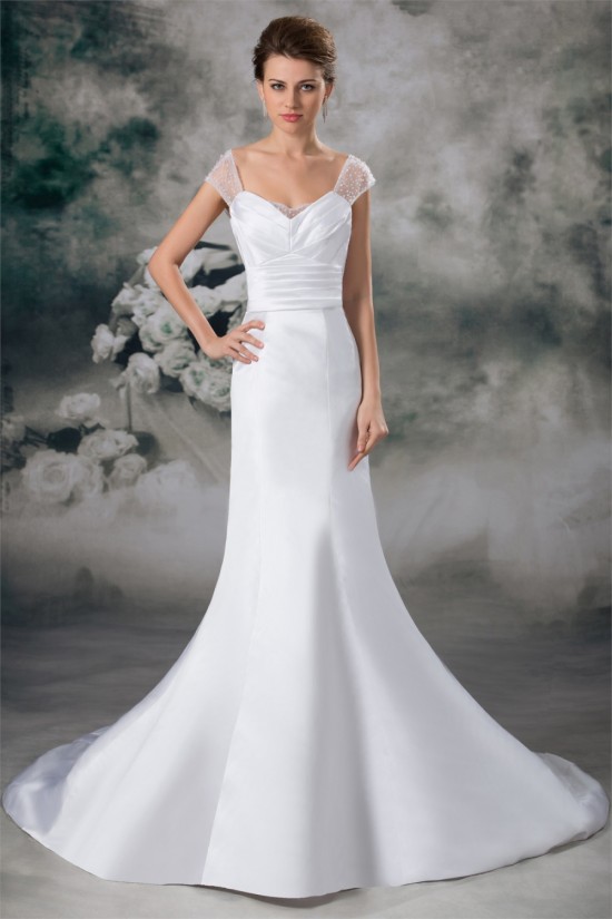 Latest Design Cowl Mermaid/Trumpet Satin Beaded Wedding Dresses 2031229 Latest Design Cowl Mermaid/Trumpet Satin Beaded Wedding Dresses 2031229
