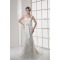 Elegant Scoop Mermaid/Trumpet Satin Lace Sleeveless Wedding Dresses 2030123