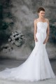 Mermaid/Trumpet Sleeveless Satin Lace Organza New Arrival Wedding Dresses 2031235