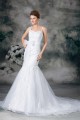 Mermaid/Trumpet Sleeveless Satin Lace Organza New Arrival Wedding Dresses 2031235