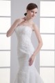 Mermaid/Trumpet Sleeveless Strapless Satin Fine Netting Wedding Dresses 2031238 Mermaid/Trumpet Sleeveless Strapless Satin Fine Netting Wedding Dresses 2031238
