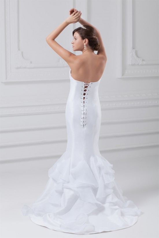 Mermaid/Trumpet Sweetheart Sleeveless Organza Taffeta Wedding Dresses 2031241 Mermaid/Trumpet Sweetheart Sleeveless Organza Taffeta Wedding Dresses 2031241