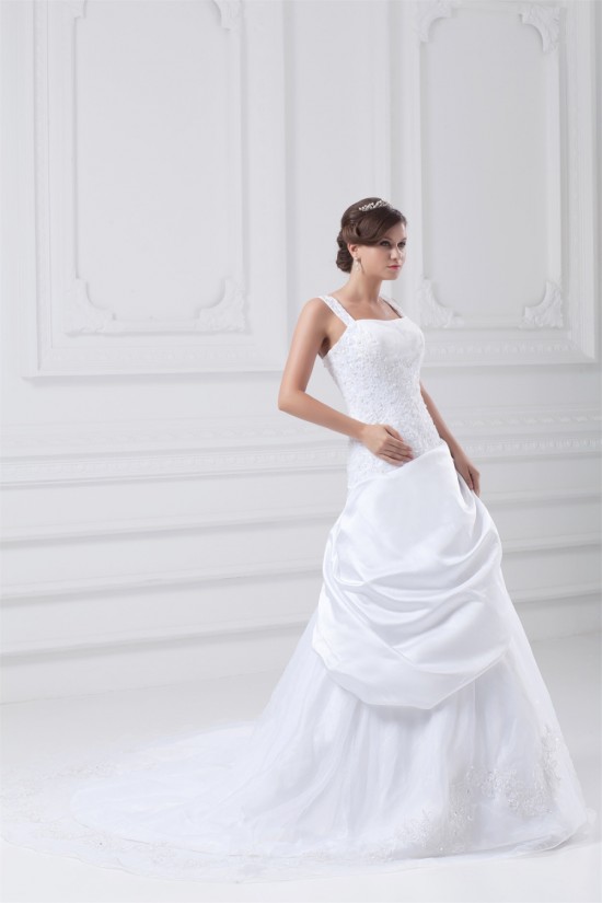 New Arrival A-Line Straps Sleeveless Satin Organza Wedding Dresses 2031243 New Arrival A-Line Straps Sleeveless Satin Organza Wedding Dresses 2031243