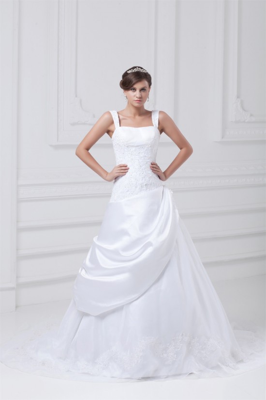 New Arrival A-Line Straps Sleeveless Satin Organza Wedding Dresses 2031243 New Arrival A-Line Straps Sleeveless Satin Organza Wedding Dresses 2031243