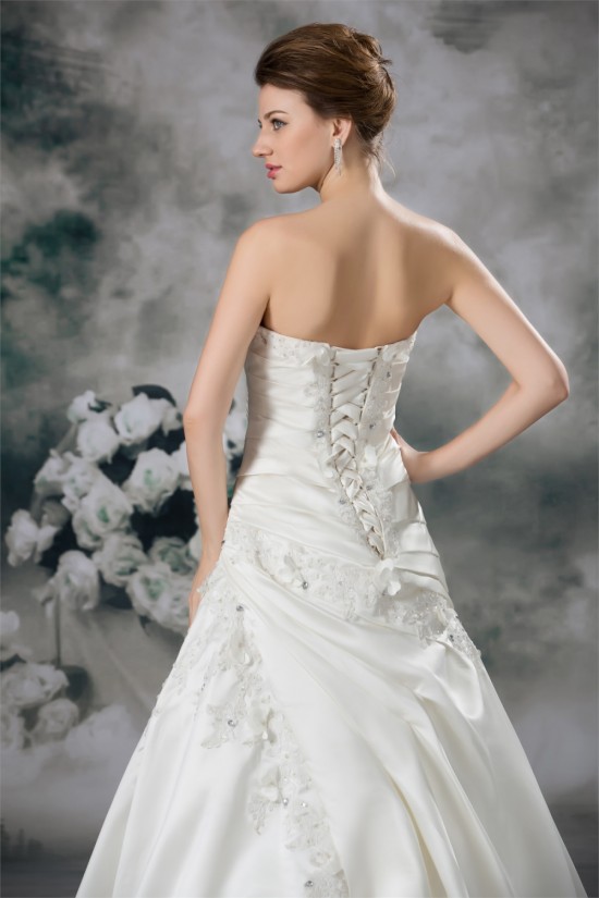 New Arrival A-Line Sweetheart Sleeveless Satin Beaded Lace Wedding Dresses 2031244 New Arrival A-Line Sweetheart Sleeveless Satin Beaded Lace Wedding Dresses 2031244