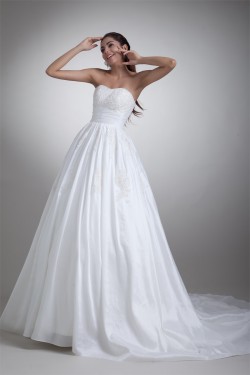 New Arrival Ball Gown Sleeveless Sweetheart Taffeta Wedding Dresses 2031245