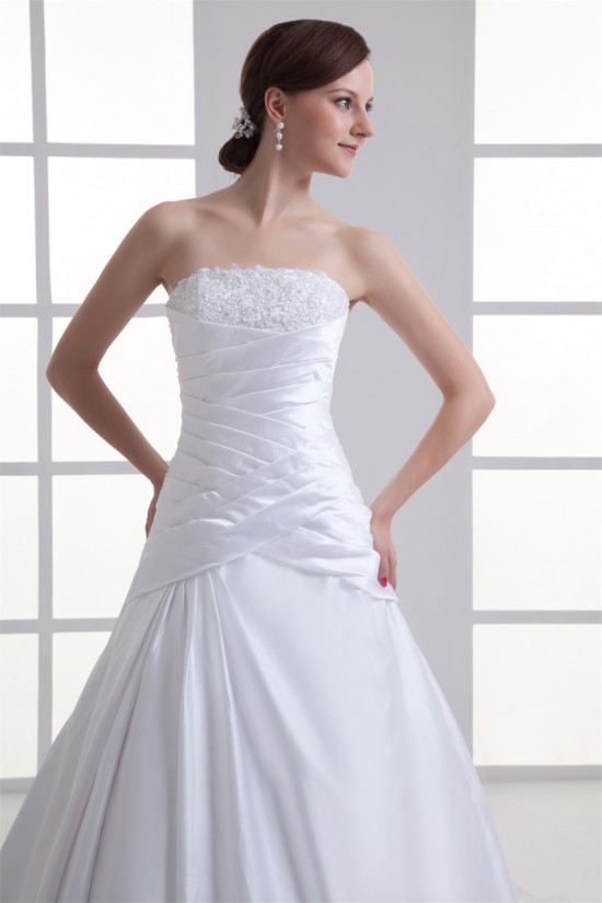 New Arrival Sleeveless Strapless Satin A-Line Wedding Dresses 2031251 New Arrival Sleeveless Strapless Satin A-Line Wedding Dresses 2031251