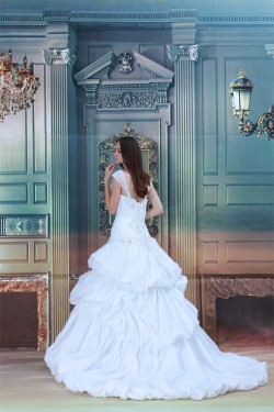 New Arrival Straps Sleeveless Taffeta A-Line Best Wedding Dresses 2031253