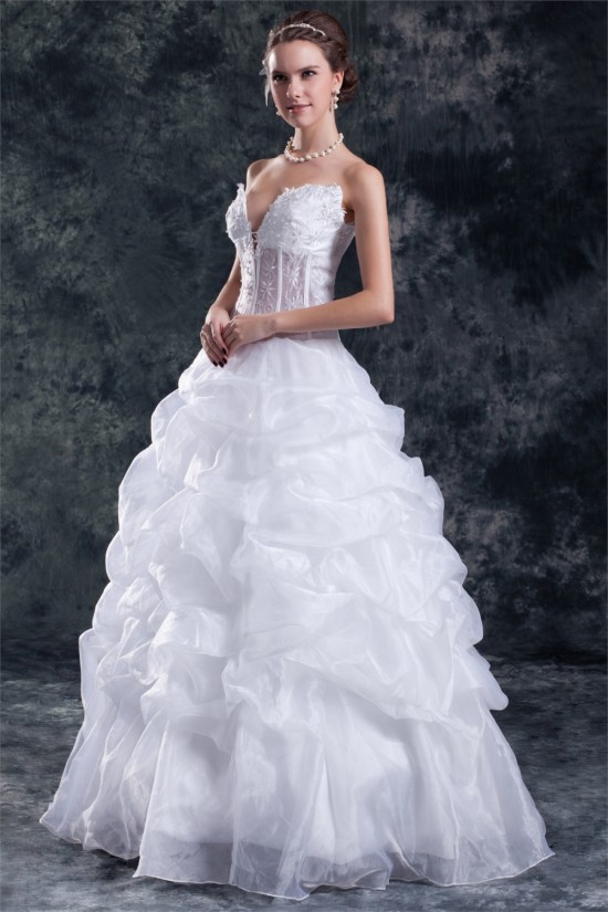 New Arrival V-Neck Ball Gown Satin Organza Sleeveless Wedding Dresses 2031255 New Arrival V-Neck Ball Gown Satin Organza Sleeveless Wedding Dresses 2031255