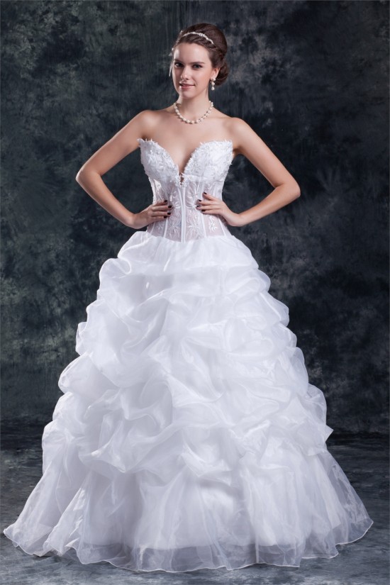 New Arrival V-Neck Ball Gown Satin Organza Sleeveless Wedding Dresses 2031255 New Arrival V-Neck Ball Gown Satin Organza Sleeveless Wedding Dresses 2031255