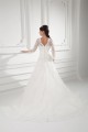 New Style A-Line Long Sleeve V-Neck Satin Organza Lace Wedding Dresses 2031258 New Style A-Line Long Sleeve V-Neck Satin Organza Lace Wedding Dresses 2031258