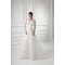 New Style A-Line Long Sleeve V-Neck Satin Organza Lace Wedding Dresses 2031258