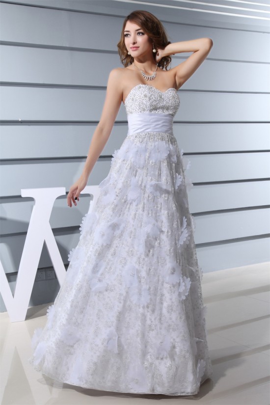 Elegant A-Line Sleeveless Satin Lace Sweetheart Wedding Dresses 2030126 Elegant A-Line Sleeveless Satin Lace Sweetheart Wedding Dresses 2030126