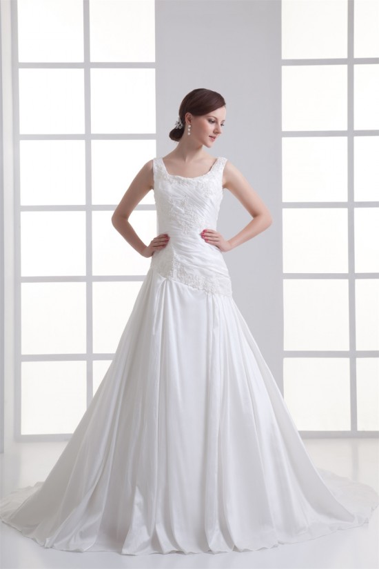 New Style Taffeta Straps A-Line Sleeveless Best Wedding Dresses 2031261 New Style Taffeta Straps A-Line Sleeveless Best Wedding Dresses 2031261