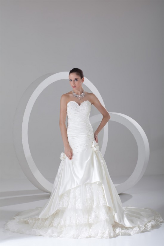 Satin A-Line Sleeveless Sweetheart Beautiful Wedding Dresses 2031268 Satin A-Line Sleeveless Sweetheart Beautiful Wedding Dresses 2031268