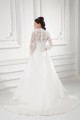 Satin Lace Fine Netting 3/4 Length Sleeve V-Neck New Arrival Wedding Dresses 2031269 Satin Lace Fine Netting 3/4 Length Sleeve V-Neck New Arrival Wedding Dresses 2031269