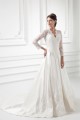 Satin Lace Fine Netting 3/4 Length Sleeve V-Neck New Arrival Wedding Dresses 2031269 Satin Lace Fine Netting 3/4 Length Sleeve V-Neck New Arrival Wedding Dresses 2031269