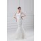 Satin Lace Half Elbow Sleeve Mermaid/Trumpet Most Beautiful Wedding Dresses 2031273