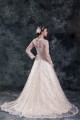 Satin Lace Long Sleeve A-Line High-Neck New Arrival Wedding Dresses 2031274 Satin Lace Long Sleeve A-Line High-Neck New Arrival Wedding Dresses 2031274
